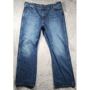 Wrangler Retro Jeans Mens 38x32 Blue Relaxed Boot Stretch Denim Medium Wash